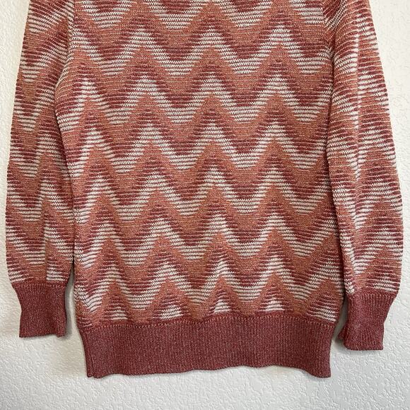 Vintage Goldworm Small Pullover Chevron Sweater 3/4 Sleeve Granny Chic Fall O10 - Picture 3 of 6